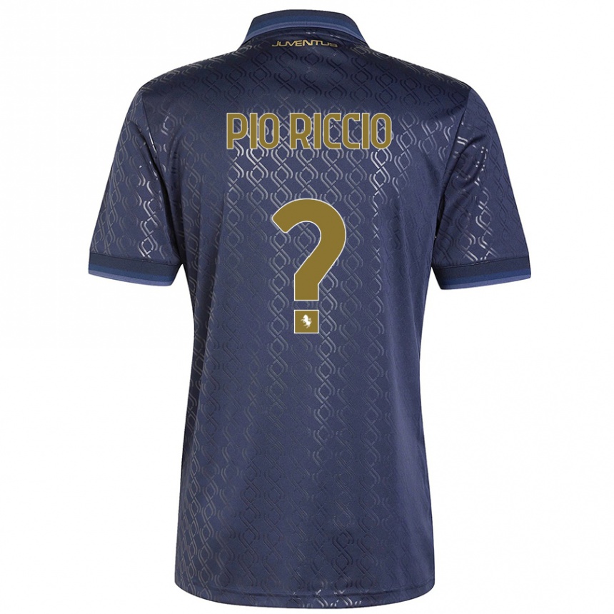 Niño Fútbol Camiseta Alessandro Pio Riccio #0 Azul Marino Equipación Tercera 2024/25