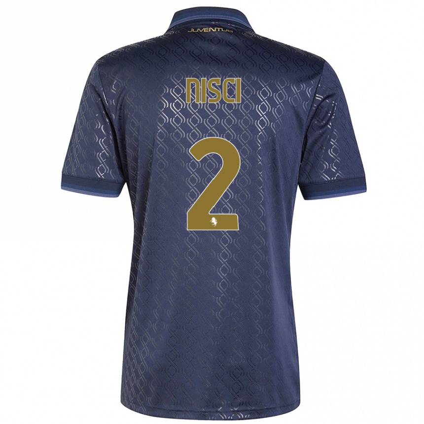 Niño Fútbol Camiseta Alessandro Nisci #2 Azul Marino Equipación Tercera 2024/25