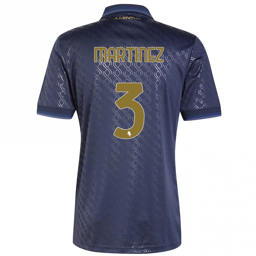 Niño Fútbol Camiseta Bruno Martinez #3 Azul Marino Equipación Tercera 2024/25