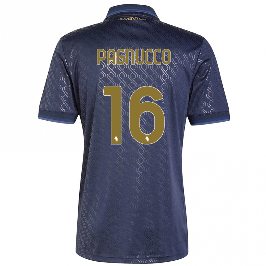 Niño Fútbol Camiseta Filippo Pagnucco #16 Azul Marino Equipación Tercera 2024/25