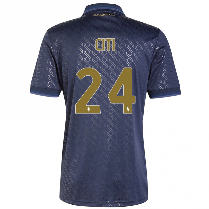 Niño Fútbol Camiseta Alessandro Citi #24 Azul Marino Equipación Tercera 2024/25