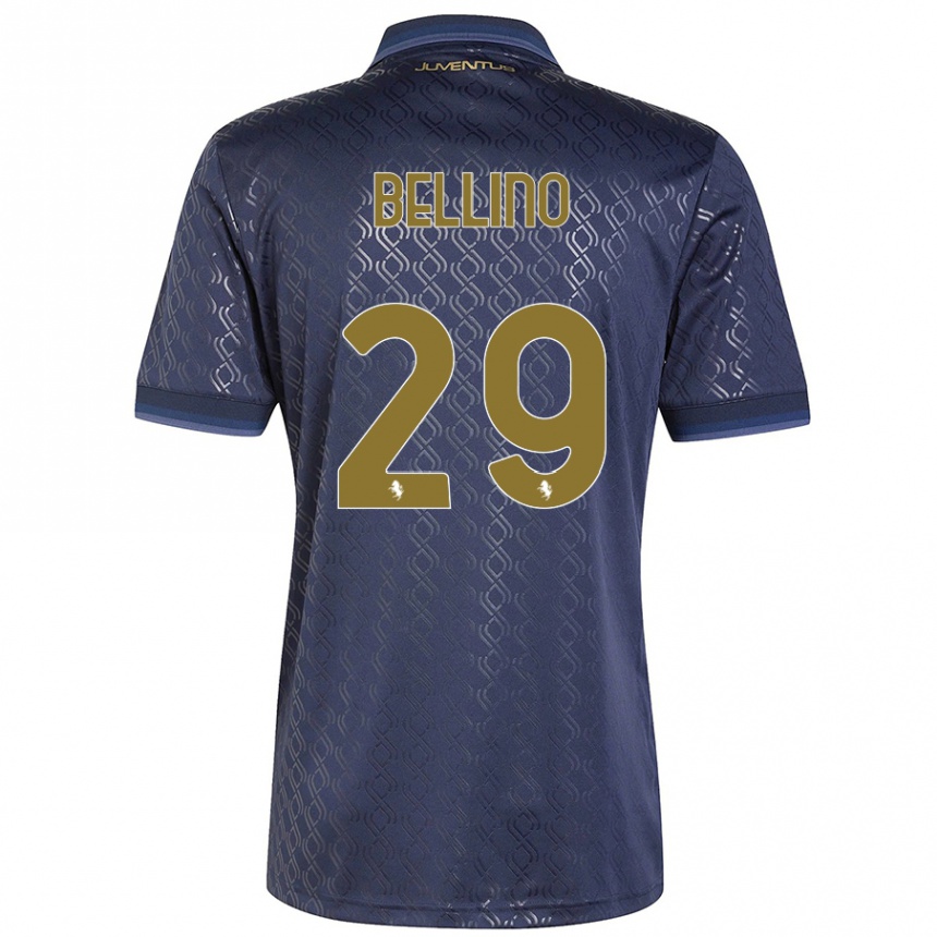 Niño Fútbol Camiseta Filippo Bellino #29 Azul Marino Equipación Tercera 2024/25