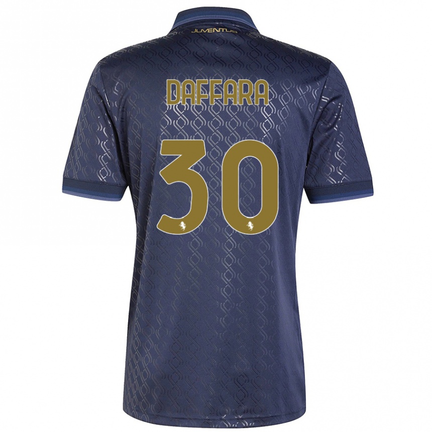 Niño Fútbol Camiseta Giovanni Daffara #30 Azul Marino Equipación Tercera 2024/25