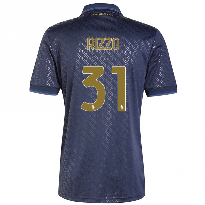 Niño Fútbol Camiseta Niccolò Rizzo #31 Azul Marino Equipación Tercera 2024/25