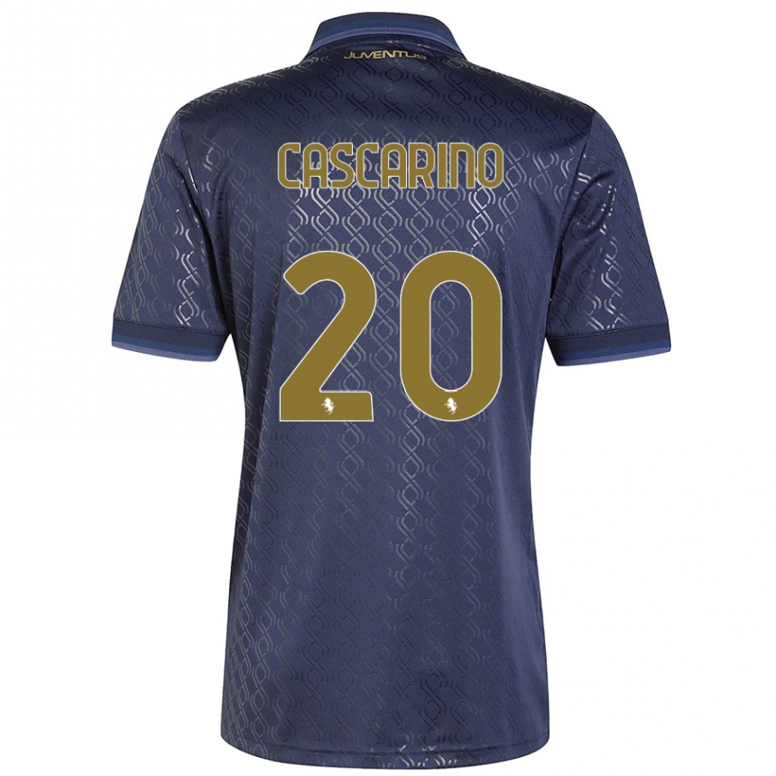 Niño Fútbol Camiseta Estelle Cascarino #20 Azul Marino Equipación Tercera 2024/25