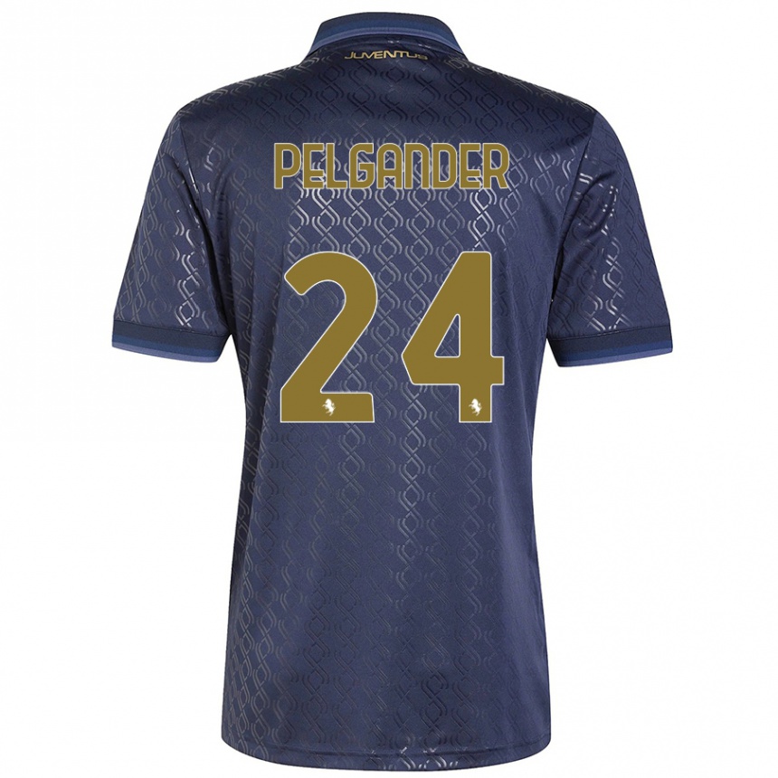 Niño Fútbol Camiseta Elsa Pelgander #24 Azul Marino Equipación Tercera 2024/25