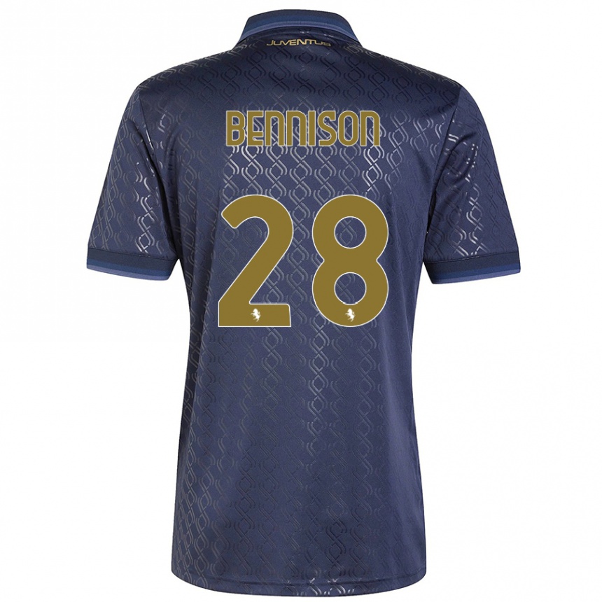 Niño Fútbol Camiseta Hanna Bennison #28 Azul Marino Equipación Tercera 2024/25