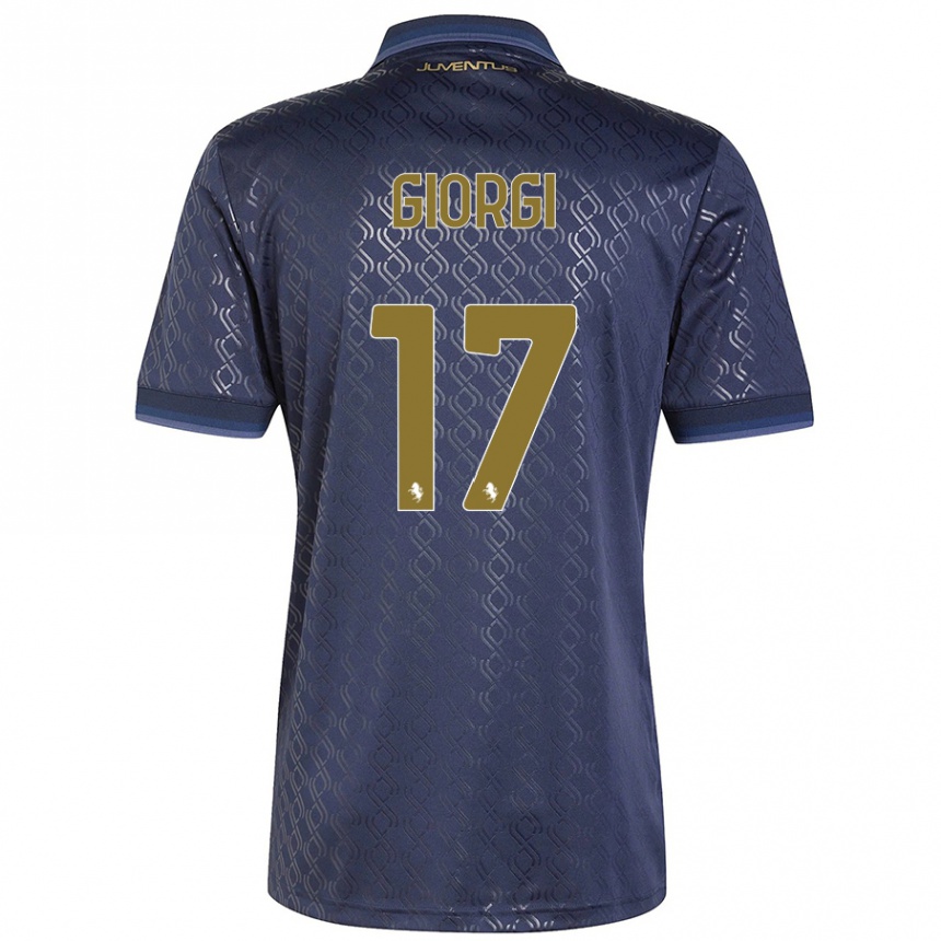 Niño Fútbol Camiseta Lorenzo Giorgi #17 Azul Marino Equipación Tercera 2024/25