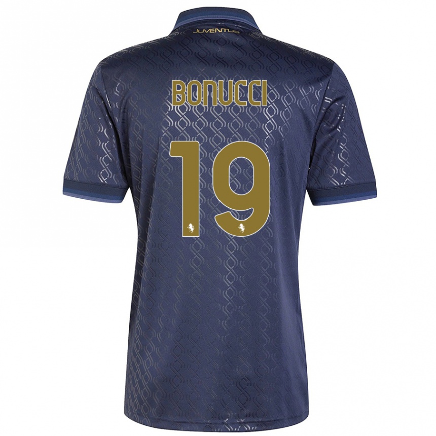 Niño Fútbol Camiseta Leonardo Bonucci #19 Azul Marino Equipación Tercera 2024/25