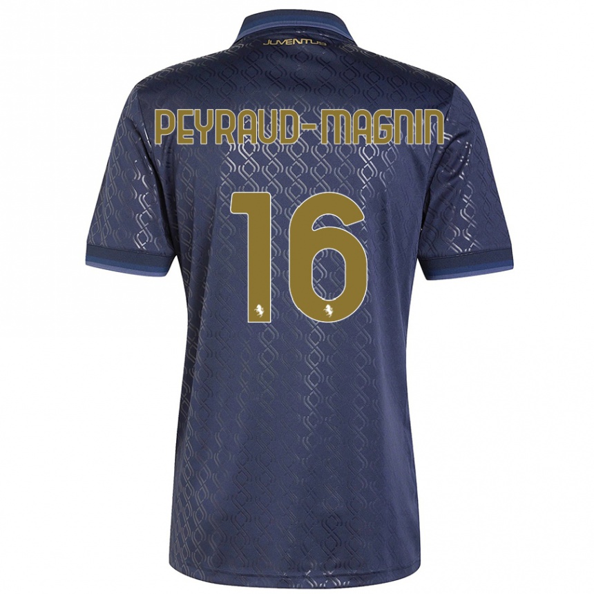 Niño Fútbol Camiseta Pauline Peyraud-Magnin #16 Azul Marino Equipación Tercera 2024/25