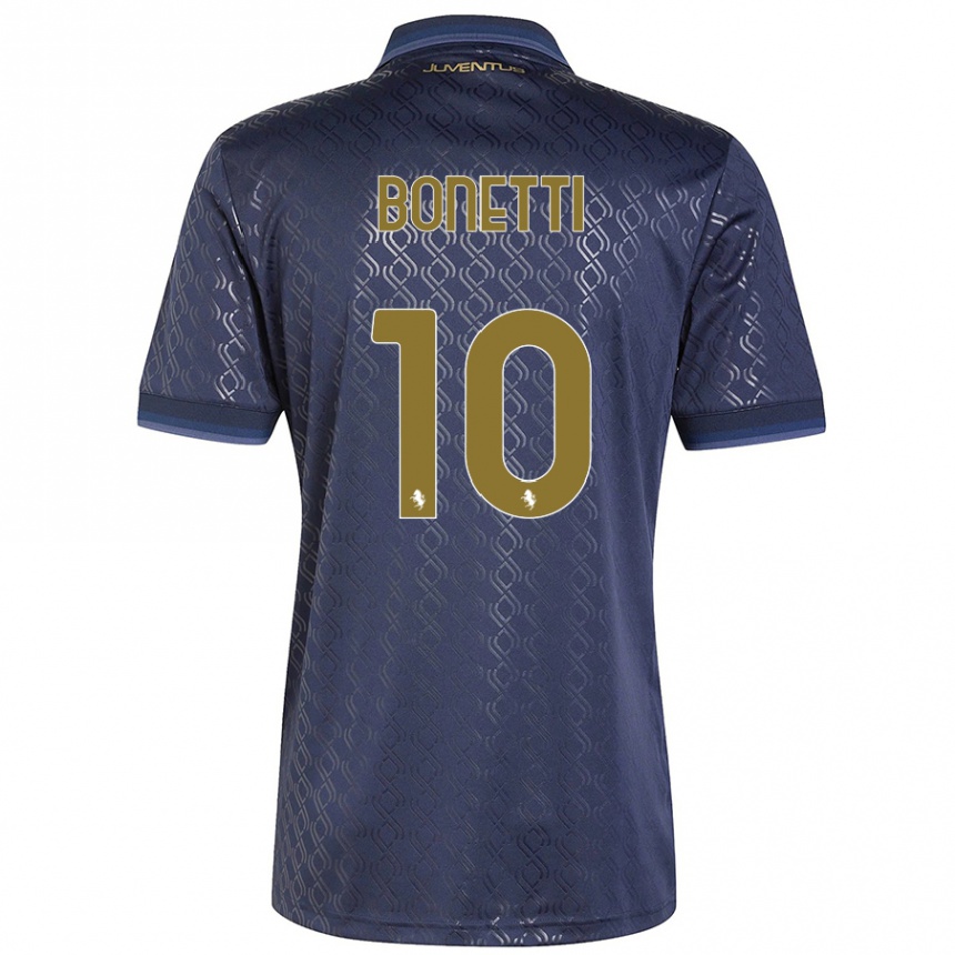 Niño Fútbol Camiseta Andrea Bonetti #10 Azul Marino Equipación Tercera 2024/25