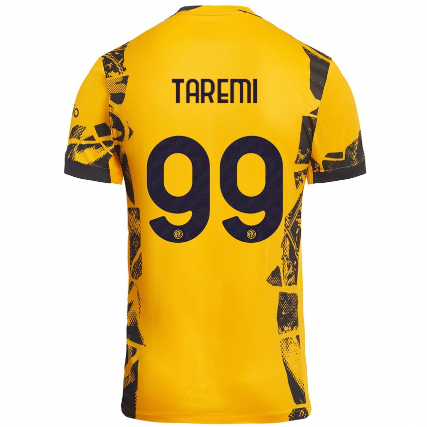 Niño Fútbol Camiseta Mehdi Taremi #99 Dorado Negro Equipación Tercera 2024/25