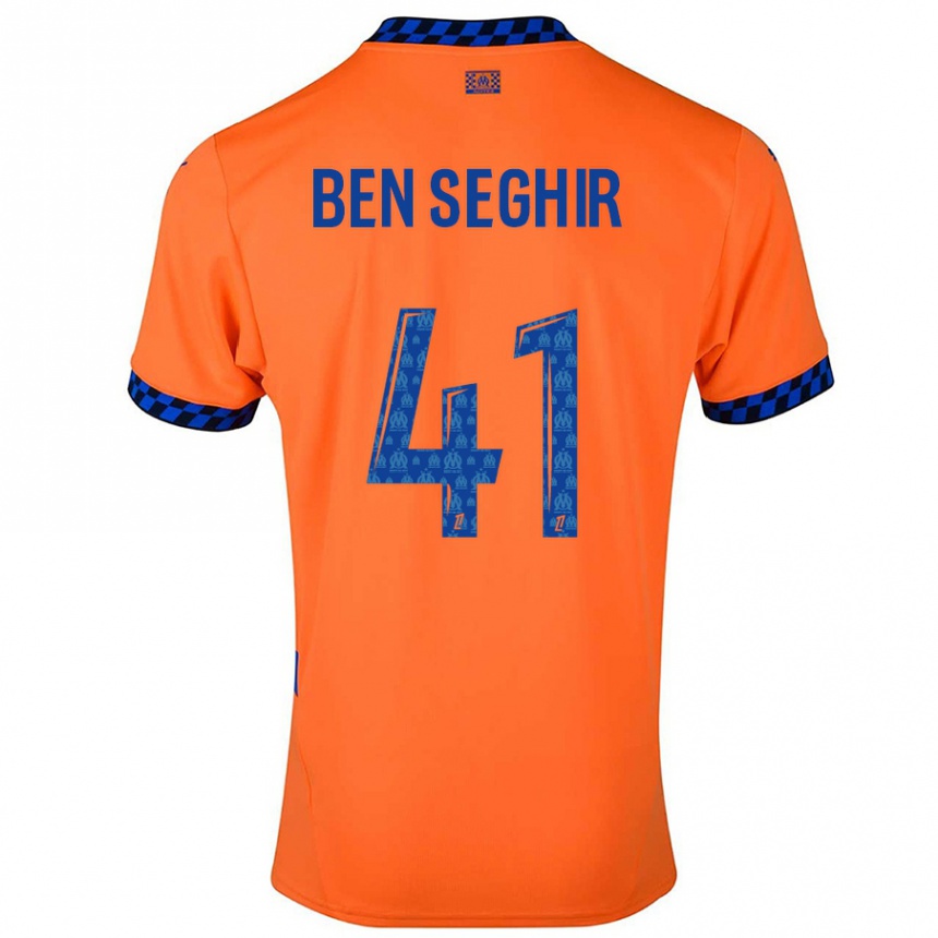 Niño Fútbol Camiseta Salim Ben Seghir #41 Naranja Azul Oscuro Equipación Tercera 2024/25