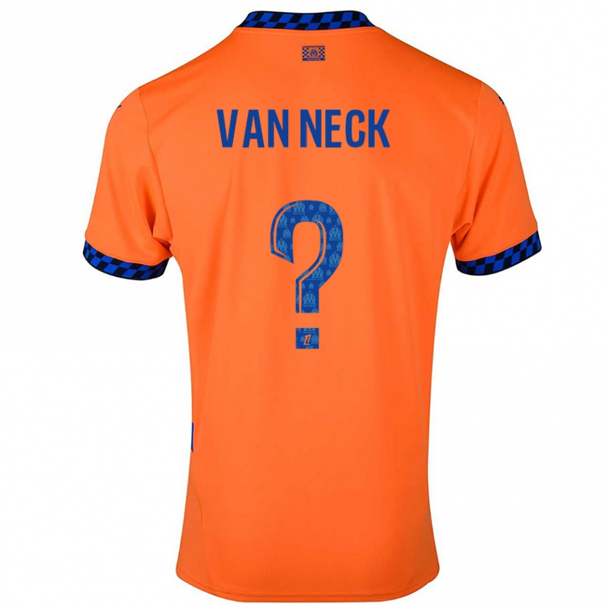 Niño Fútbol Camiseta Jelle Van Neck #0 Naranja Azul Oscuro Equipación Tercera 2024/25