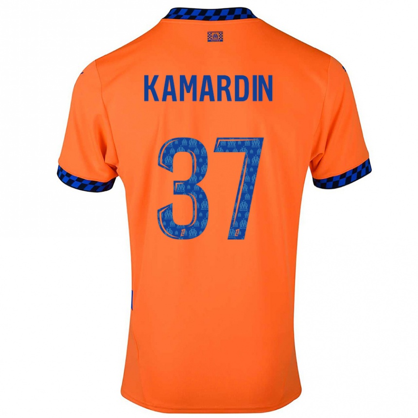 Niño Fútbol Camiseta Aaron Kamardin #37 Naranja Azul Oscuro Equipación Tercera 2024/25