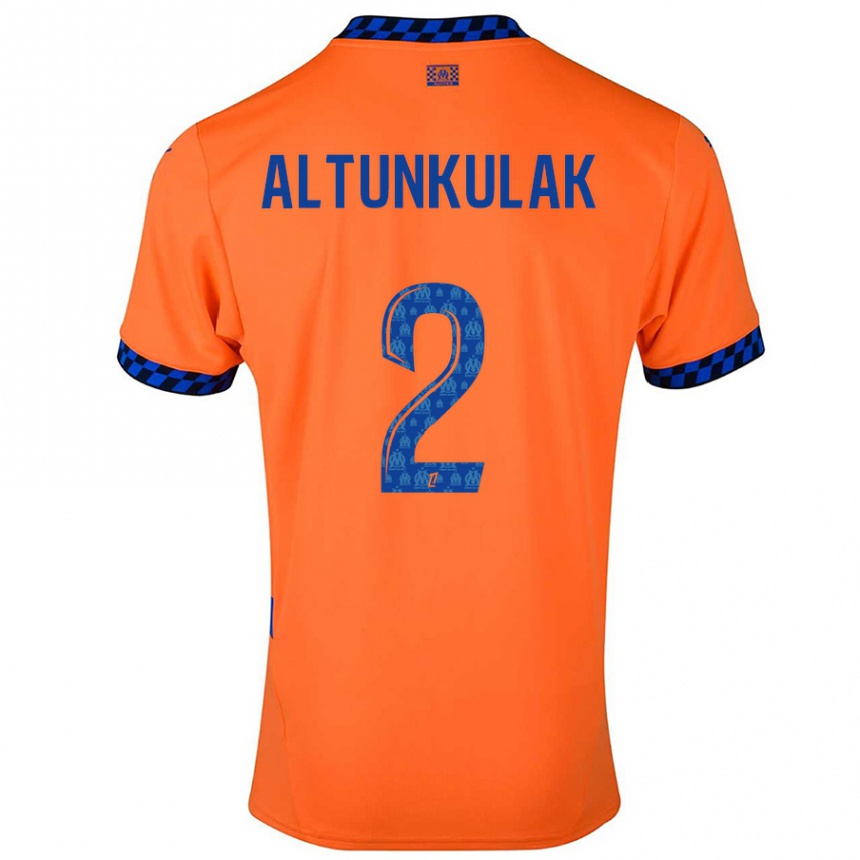 Niño Fútbol Camiseta Selen Altunkulak #2 Naranja Azul Oscuro Equipación Tercera 2024/25