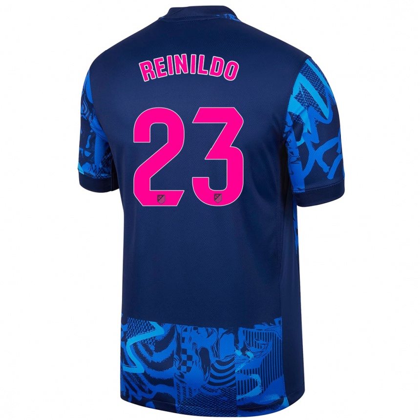 Niño Fútbol Camiseta Reinildo Mandava #23 Azul Real Equipación Tercera 2024/25