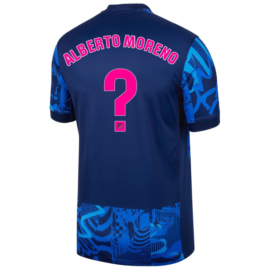 Niño Fútbol Camiseta Alberto Moreno #0 Azul Real Equipación Tercera 2024/25