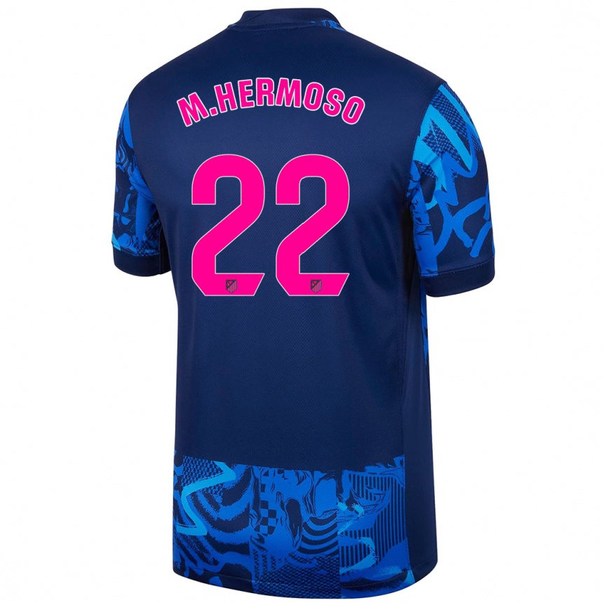 Niño Fútbol Camiseta Mario Hermoso #22 Azul Real Equipación Tercera 2024/25