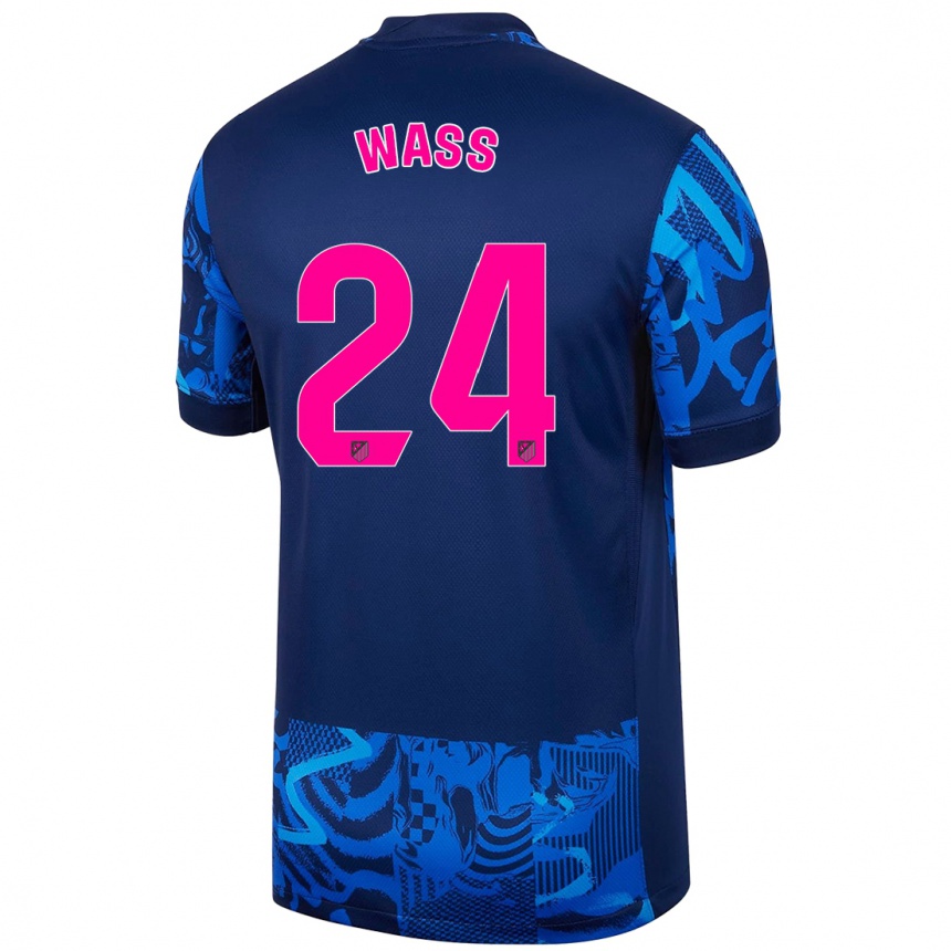 Niño Fútbol Camiseta Daniel Wass #24 Azul Real Equipación Tercera 2024/25