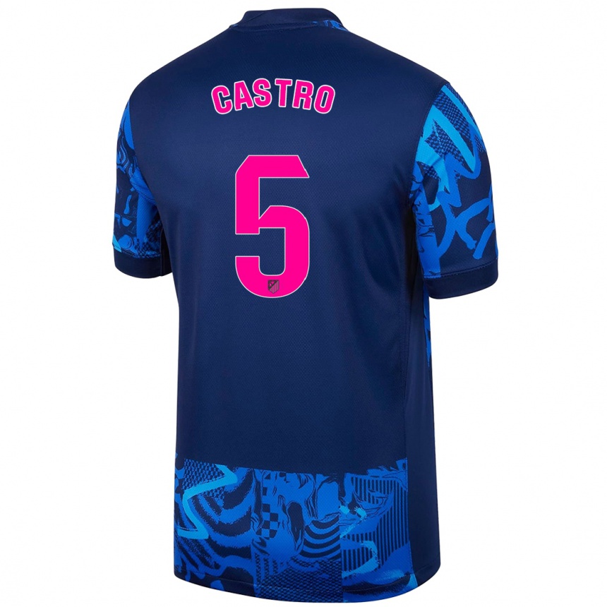 Niño Fútbol Camiseta Oscar Castro #5 Azul Real Equipación Tercera 2024/25