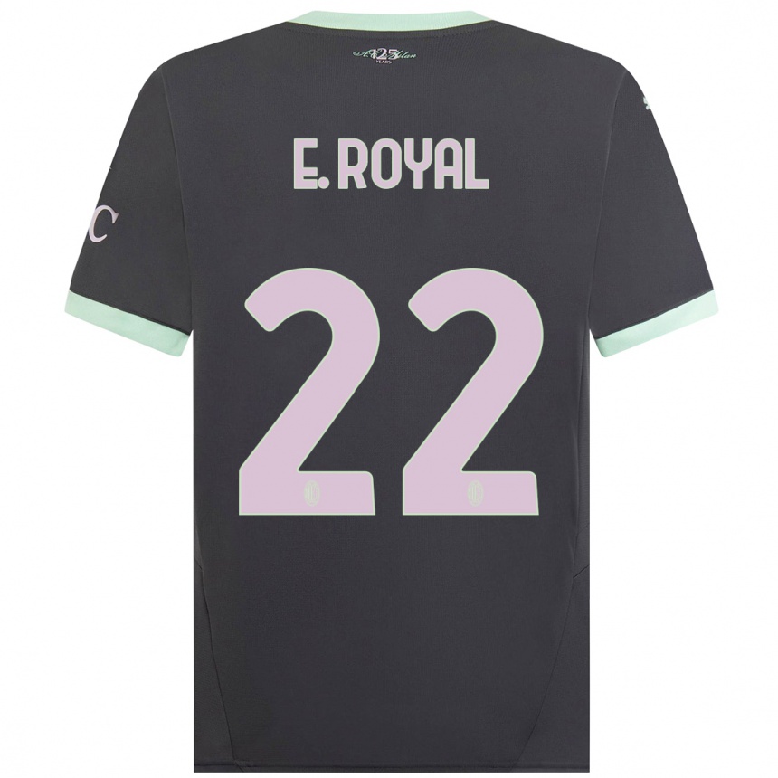 Niño Fútbol Camiseta Emerson Royal #22 Gris Equipación Tercera 2024/25