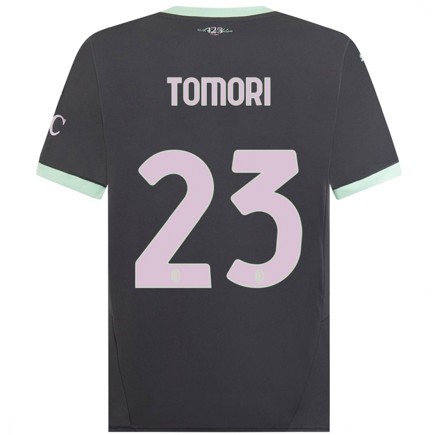 Niño Fútbol Camiseta Fikayo Tomori #23 Gris Equipación Tercera 2024/25