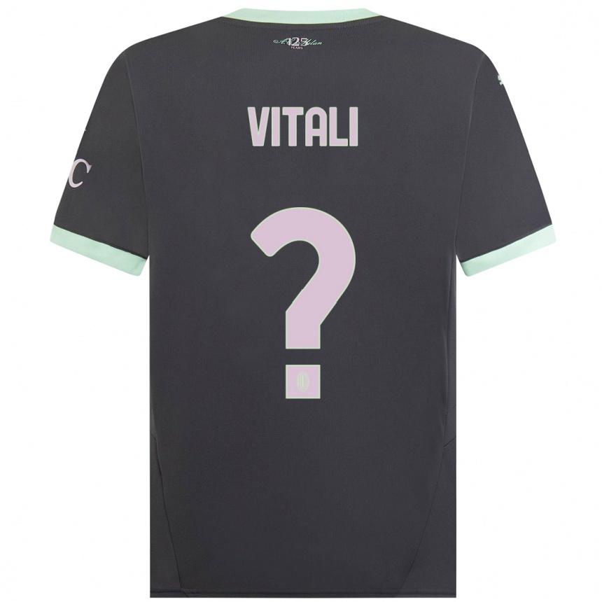 Niño Fútbol Camiseta Michael Vitali #0 Gris Equipación Tercera 2024/25