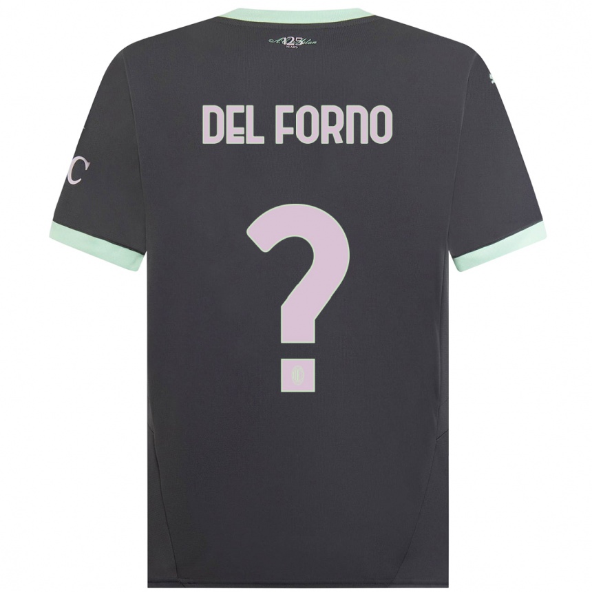 Niño Fútbol Camiseta Luca Del Forno #0 Gris Equipación Tercera 2024/25