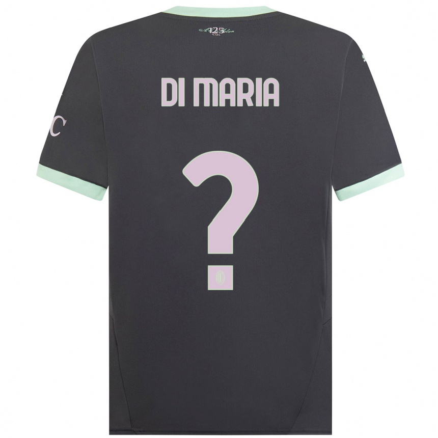 Niño Fútbol Camiseta Alessandro Di Maria #0 Gris Equipación Tercera 2024/25