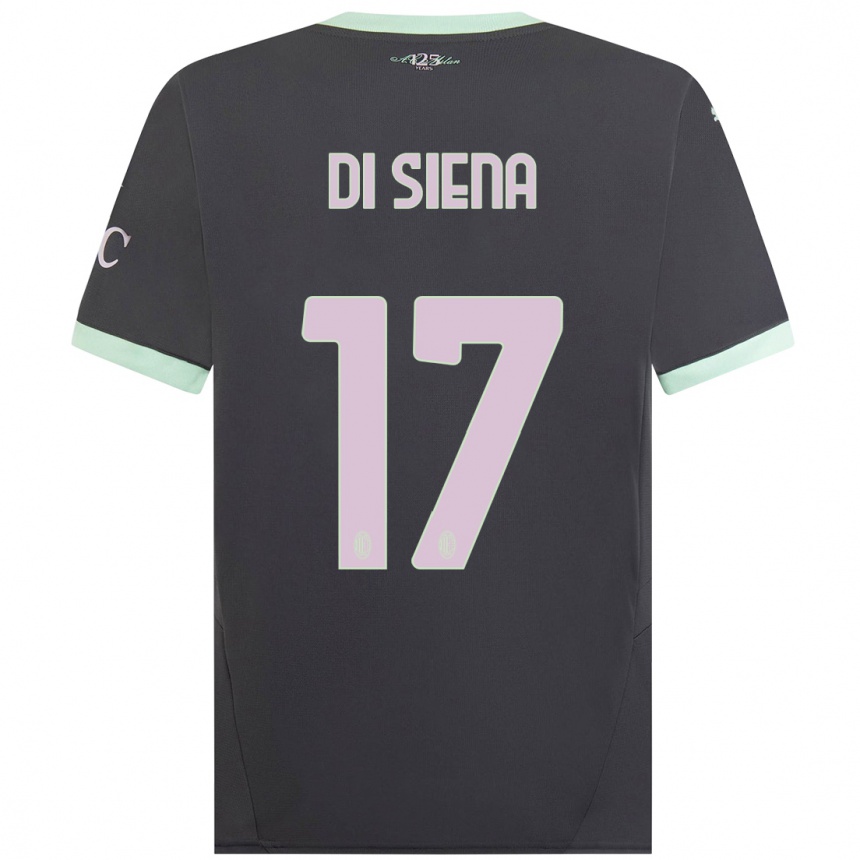 Niño Fútbol Camiseta Andrea Di Siena #17 Gris Equipación Tercera 2024/25