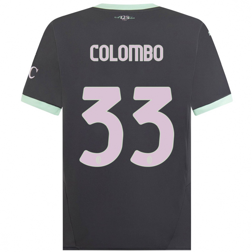 Niño Fútbol Camiseta Federico Colombo #33 Gris Equipación Tercera 2024/25