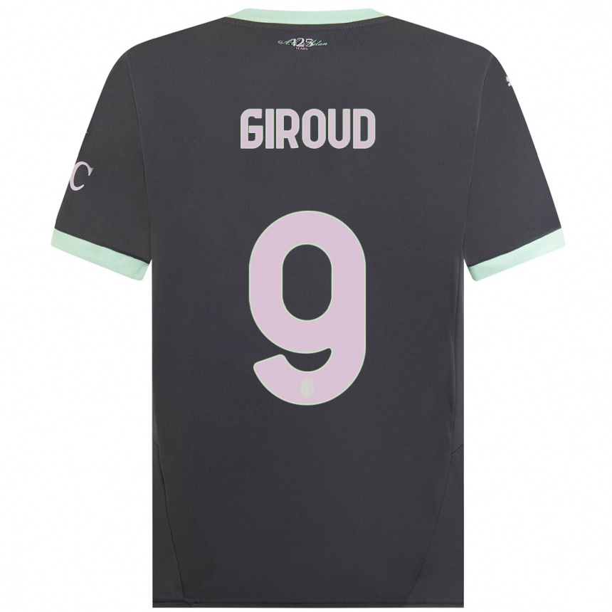 Niño Fútbol Camiseta Olivier Giroud #9 Gris Equipación Tercera 2024/25