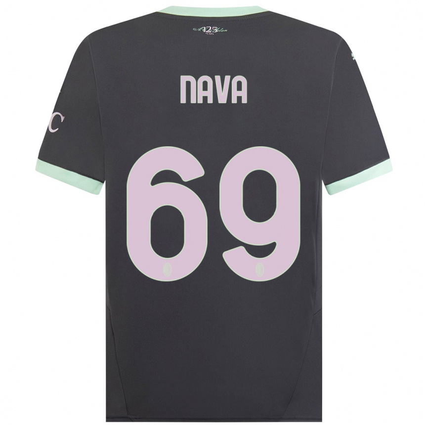 Niño Fútbol Camiseta Lapo Nava #69 Gris Equipación Tercera 2024/25