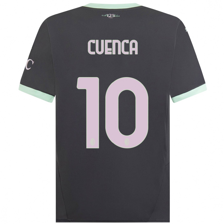 Niño Fútbol Camiseta Hugo Cuenca #10 Gris Equipación Tercera 2024/25