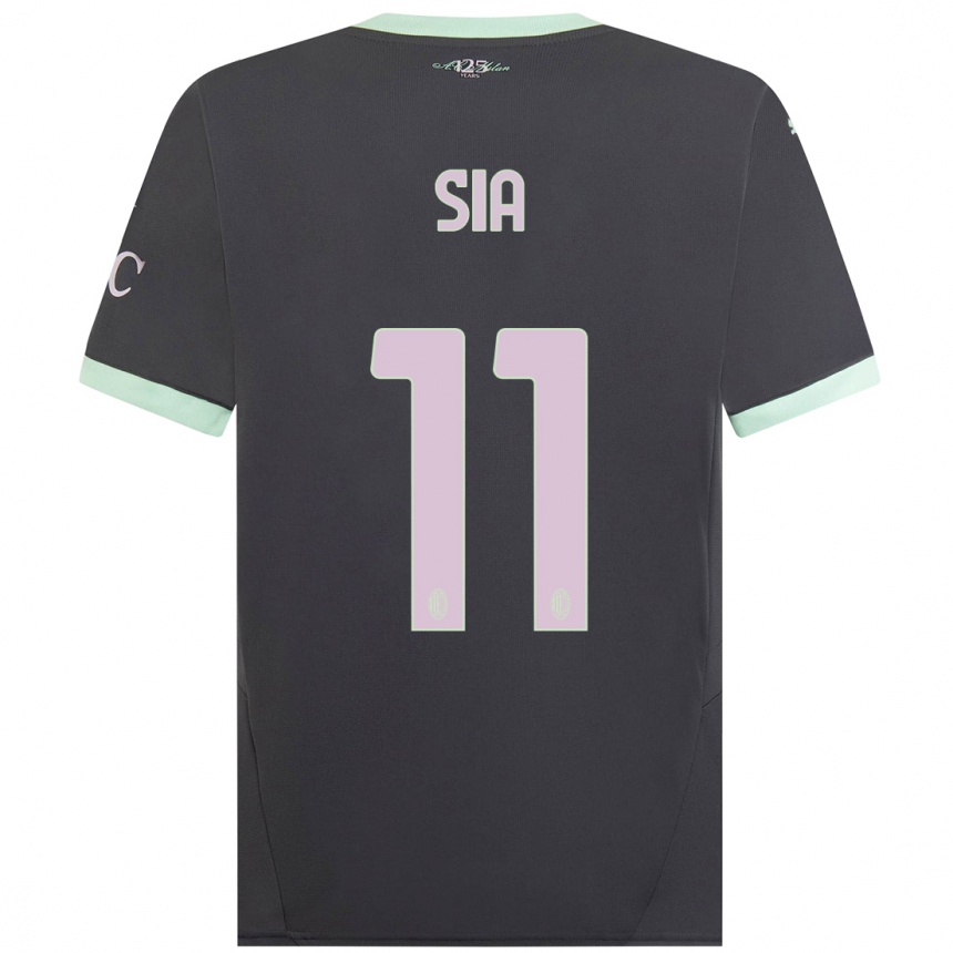 Niño Fútbol Camiseta Diego Sia #11 Gris Equipación Tercera 2024/25