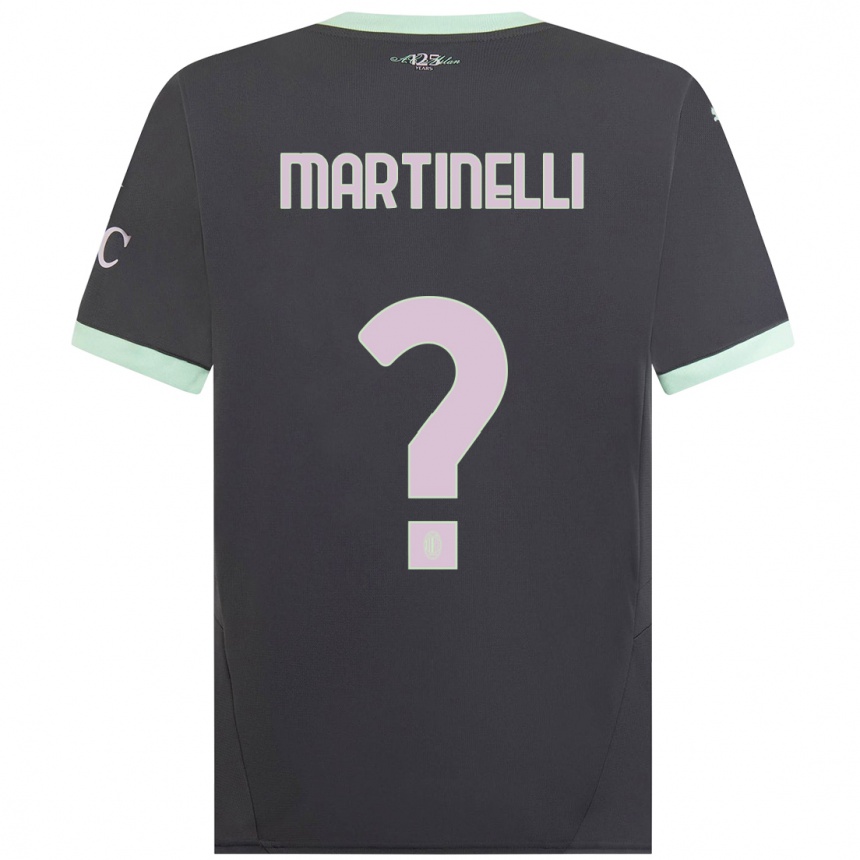 Niño Fútbol Camiseta Riccardo Martinelli #0 Gris Equipación Tercera 2024/25