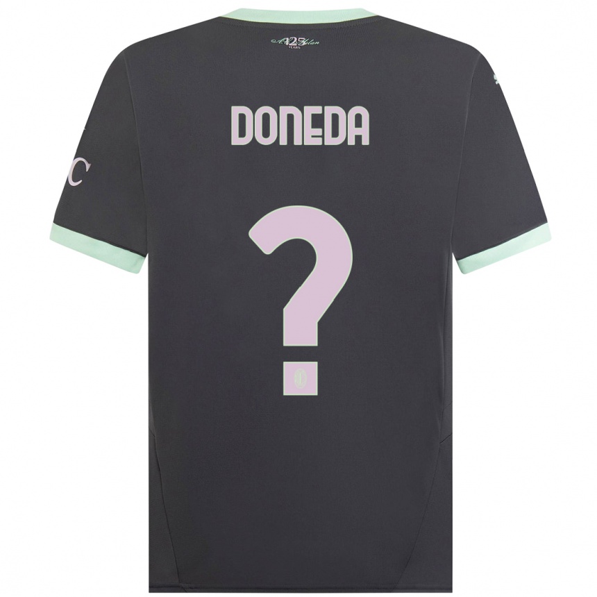 Niño Fútbol Camiseta Paolo Doneda #0 Gris Equipación Tercera 2024/25