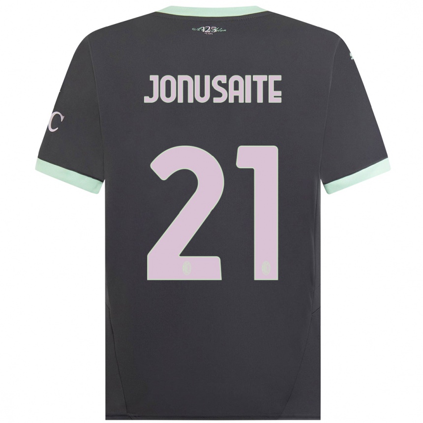 Niño Fútbol Camiseta Rimante Jonusaite #21 Gris Equipación Tercera 2024/25