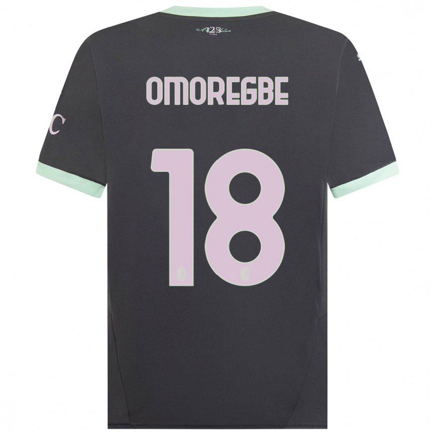 Niño Fútbol Camiseta Bob Murphy Omoregbe #18 Gris Equipación Tercera 2024/25