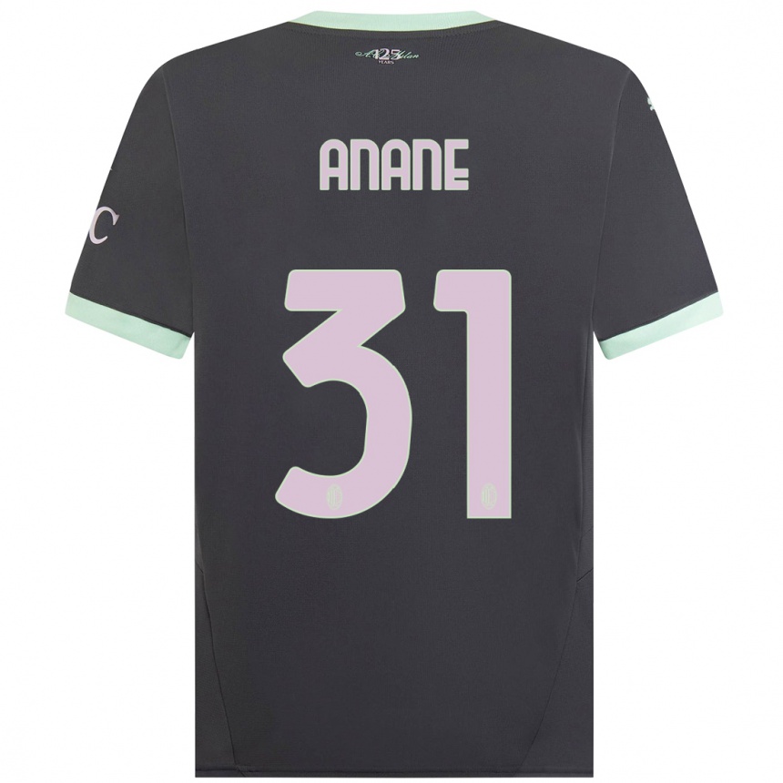 Niño Fútbol Camiseta Emmanuel Anane #31 Gris Equipación Tercera 2024/25