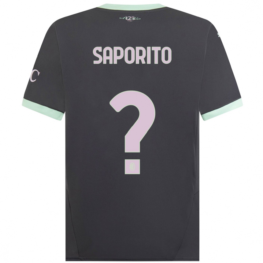 Niño Fútbol Camiseta Riccardo Saporito #0 Gris Equipación Tercera 2024/25