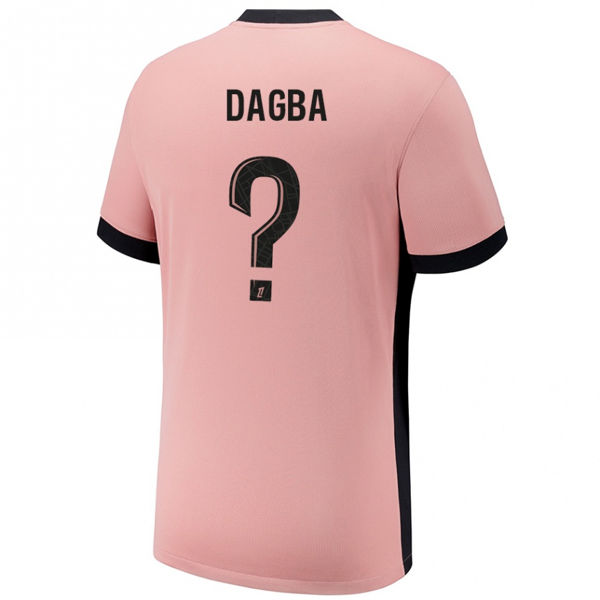 Niño Fútbol Camiseta Colin Dagba #0 Rosa Óxido Equipación Tercera 2024/25