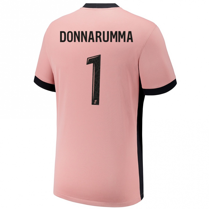 Niño Fútbol Camiseta Gianluigi Donnarumma #1 Rosa Óxido Equipación Tercera 2024/25