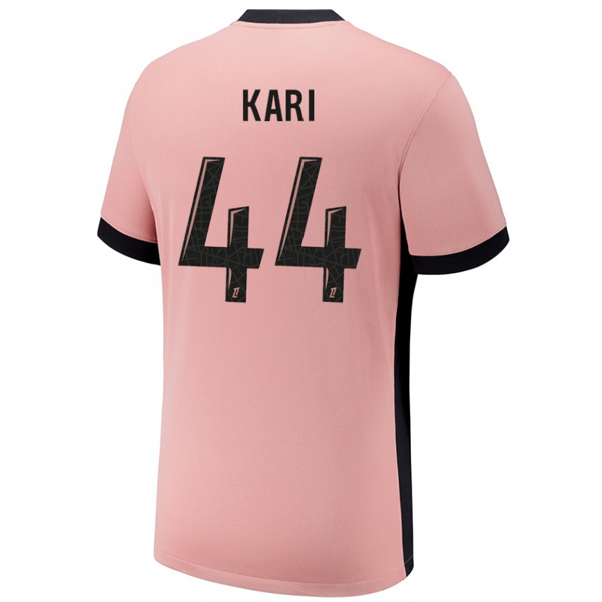 Niño Fútbol Camiseta Ayman Kari #44 Rosa Óxido Equipación Tercera 2024/25