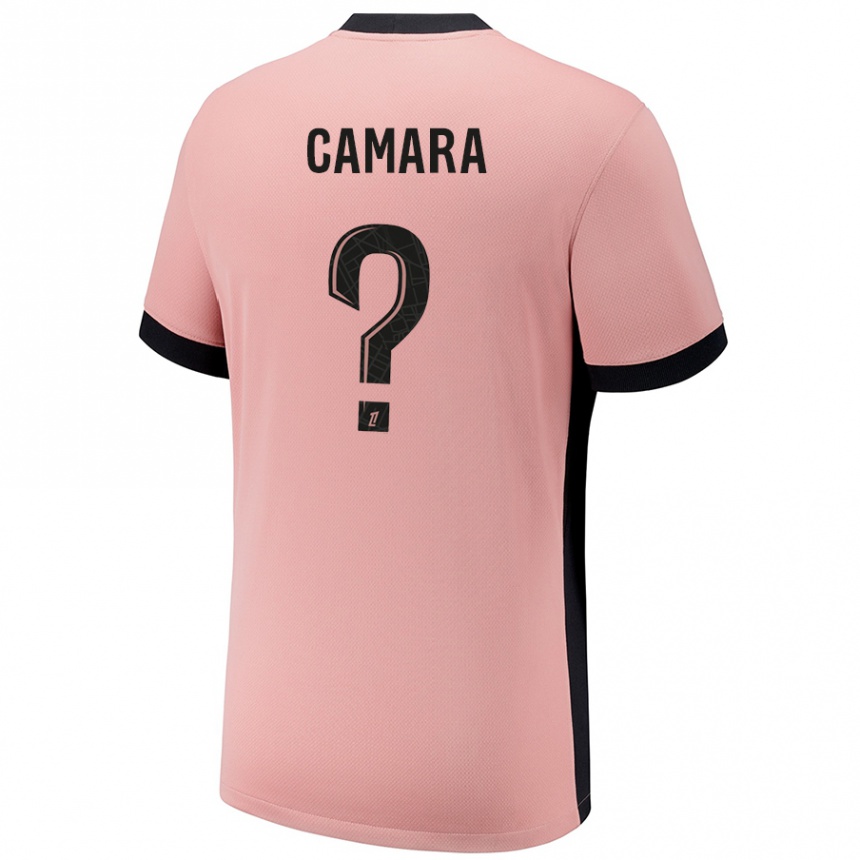 Niño Fútbol Camiseta Oumar Camara #0 Rosa Óxido Equipación Tercera 2024/25