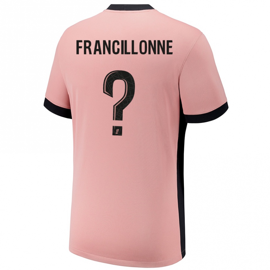 Niño Fútbol Camiseta Bryan Francillonne #0 Rosa Óxido Equipación Tercera 2024/25