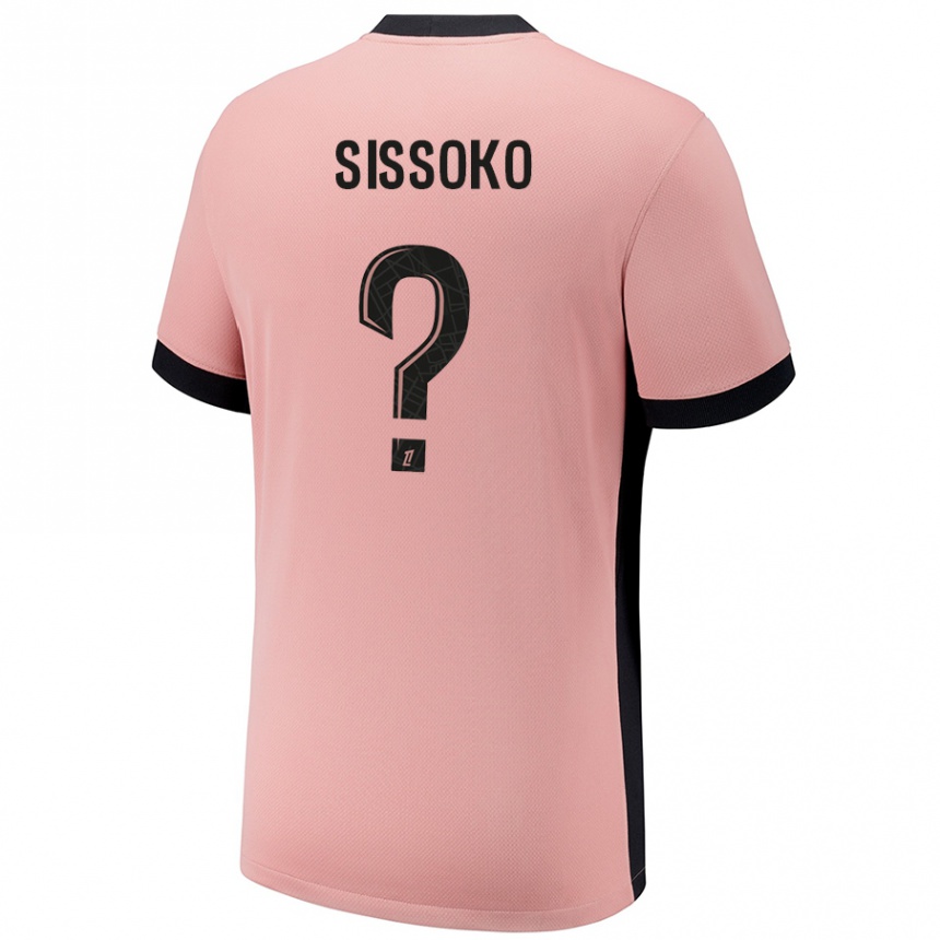 Niño Fútbol Camiseta Nassiama Sissoko #0 Rosa Óxido Equipación Tercera 2024/25