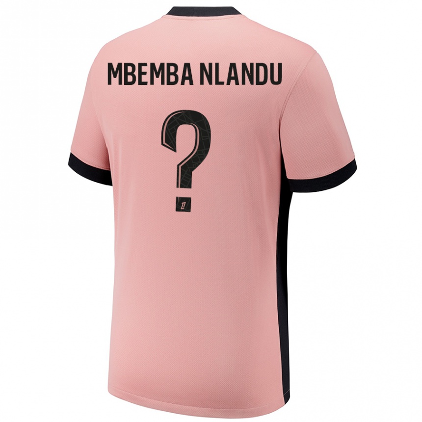 Niño Fútbol Camiseta Emmanuel Mbemba Nlandu #0 Rosa Óxido Equipación Tercera 2024/25