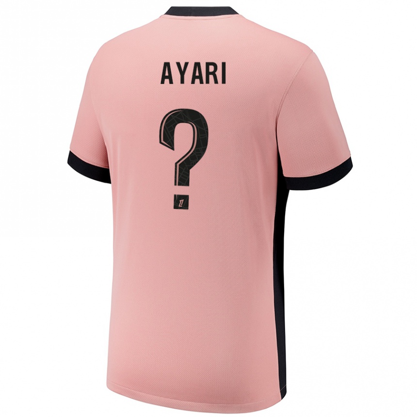 Niño Fútbol Camiseta Adam Ayari #0 Rosa Óxido Equipación Tercera 2024/25